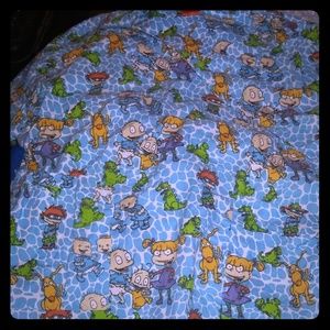 Rugrats Xl 3 pocket tie back scrub top